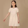 Vestidos da menina do bebê meninas vestido crianças bonito roupas de alta qualidade infantil manga curta macacão verão criança rosa