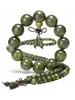 Colares frisados Genuíno Verde Sândalo Pulseira Natural Argentina Jade Homens e Mulheres Acessórios 231114