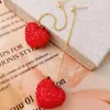 Kolczyki Dangle BE 8 Sprzedaj czerwony miłość serca prosta dla kobiet akcesoria na imprezę dla kobiet letnia biżuteria Korea Bijoux femme e891