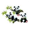 Adesivi murali Adesivo decorativo Cartone animato Simpatico panda di bambù Decalcomania murale Decorazioni per la casa fai da te per soggiorno Decorazione per bambini