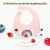 Cups Dishes Utensils 4/6/8PCS Baby Soft Silicone Plate Set Food Grade Non-Slip Dinner Plate Cup Spoon Fork Set BPA Free Children Feeding Dinnerware AA230413