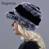 BeanieSkull Caps Russian Winter Woman Fur Cap Beanie Hats Lady Natural Rex Rabbit Fur Cap Warm Soft Headwear Fashion Warmth Quality Hats 231113