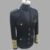 Trajes masculinos blazer homens projeta jaqueta masculino figurinos para cantores roupas de dança estilista vestido punk masculino homme preto vermelho