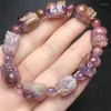 Link Bracelets Natural Purple Garden Quartz Pixiu Bracelet For Women Charm Fortune Energy Bangle Mineral String Woman Amulet Jewelry Gift