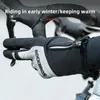 Rękawiczki narciarskie Rockbros Winte Warm Dotknięcie Ekranu Rowerowe pełne palec MTB rower bez poślizgu silikonowy termal dłoni 231114
