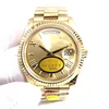 10 Style Real Po Men Orologio in acciaio 904L Mens 40mm Oro giallo 18 carati Bianco Verde Quadrante champagne Lunetta scanalata V12 Oro rosa Automatico223E