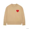 私はパリデザイナーセーターアミスウォータージャンパーフーディー冬の厚いスウェットシャツjacquard a-word red love heart pullover men amiparis amis dbat