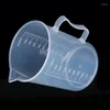 250/500/1000/2000/3000 ml di misurazione trasparente di misurazione in plastica con manico e attrezzatura sperimentale smussata