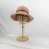 Pochettes à bijoux bloc créatif tête d'art en fer modèle doré perruque chapeau foulard présentoir en métal