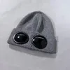 디자이너 비니 안경 goggle beanies 메리노 울 남자 니트 모자 두개골 모자 야외 여성 겨울 보닛 10 색상 사용 가능