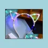 D'autres fournitures d'événements de fête LED Light Up Cat Ear Band Bround Women Women Girl Fligning Hair Band Football Fan Fan Concese Fans Cheer Prop Dhqz1