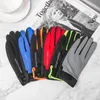 Rowerowe rękawiczki 1Pair Summer Sports Nylon Full Finger Anti-Slip Windproof Waterproof Touch Crancring Motorcycling Rower Rower