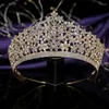 Fermagli per capelli Diademi e corona HADIYANA Design a forma di fiore Donna Gioielli da sposa Accessori per feste Zircone BC3700 Princesa