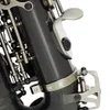 Ny svart nickelpläterad böjd sopransaxofonsopran Small Bent Professional Practice Teaching Saxophone