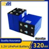 New 320Ah LiFePO4 battery 3.2V 310Ah battery DIY deep cycle rechargeable battery pack for RVs boats golf carts and bus poles