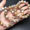 Link Bracelets Natural Coral Jade Bracelet Crystal Healing Stone Stretch Polychrome Gemstone For Women Birthday Present Lover Gift 1pcs 11mm