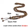 Strand 8mm Holzperlen Armbänder für Männer Frauen natürliches Sandelholz buddhistische Armreifen Holz Gebetskette Mala Halsketten Charme Schmuck Geschenke