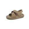 Sandały Summer Kids Beach Buty Dzieci Miękkie skórzane sandały Prosty styl unisex chłopców dziewczęta swobodny sport Rozmiar 2237 230413