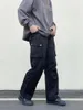 Mäns jeans last män solid baggy full längd hipster stilfull japansk stil retro fickor vårhösten prevalent slouchy fritid