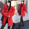 Womens Down Parkas Winter Jacket Women Parka Fashion Long Coat Clothing Wool Liner Hooded Slim With Fur Collar Warm 231114