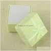 Jewelry Boxes Mixcolors Gift Bracelet Ring Earring Carton Box Bowknot Case Package Makeup Organizer Drop Delivery Packaging D Dhgarden Dhlsz