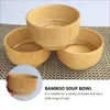 Servis uppsättningar Natural Bamboo Bowl Home Noodle Soup Container Japanese Rice Bowls