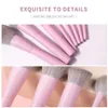 Outils de maquillage Violet Rose Pinceaux Ensemble Cheveux Synthétiques Végétalien Brosse 8 Pcs Beauté Outil Pour Fond De Teint Ombres À Paupières Mélange Poudre Cosmétique 230413