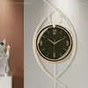 Wandklokken licht luxe woonkamer klok eenvoudig modern huis geavanceerd horloge Noordse stijl rustige creatieve mode