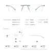 النظارات الشمسية إطارات نظارات Fonex Rimless Men 2023 وصفة طبية مربعات النظارات البصرية غير المسمار F85708 231113