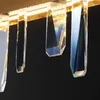 Kronleuchter Moderne Einfache Esszimmer Kronleuchter Für Wohnzimmer Kristall Wohnkultur Treppe LED Lustre Suspension Hängende Leuchte