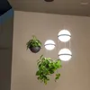 Hangende lampen Noordelijke moderne bloempot lamp slaapkamer bedkamer decoratie verlichting restaurant eetkamer persoonlijkheid licht ophangende huis