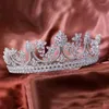 Pinces à cheveux HIMSTORY luxe Micro pavé complet cubique Zircon diadème couronne scintillante princesse zircone accessoires de mariage