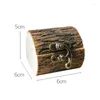 Jewelry Pouches Creative Ring Box Wooden Handmade Crafts Rustic Storage Holder Personalized Wedding Gifts For Engagement