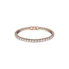 Urok bransoletki Tennis Deluxe Collection Bransoletka damska błyszcząca biała kryształy z różowym tonem platowane pasmo dostawa biżuterii otqx2