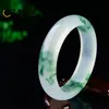 Bangle Natural Chinese Green Jade Bransoletka urok moda jadeite biżuteria