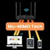 Routers Tenda AC10 AC1200 Dual Band Gigabit WiFi-router 1000 Mbps 2,4 GHz 5 GHz 4 antennes Beamforming MU-MIMO AP Repeater Mode Extender Q231114