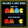 Nachtverlichting Pac Man Nachtlampje Spel LED USB 3D Lamp Cartoon Slaapkamer Decor Bureau Muziek Illusie Tafellamp Babyslaaplicht Kinderen Cadeau Q231114