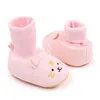 Primeiros caminhantes dos desenhos animados outono inverno bebê bonito sapatos quentes lindos bebês botas macio urso malha botas berço