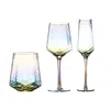 Tumblers Wine Glasses Home Hammered Goblet Creative Glass Cups Red Diamond Champagne Brandy Wedding Luxury 230413