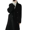 Womens Wool Blends Korean version Autumn Winter Female Coat Isolation Elegant Gentle Lapel midja Löst kashmirrockar för kvinnor 231114