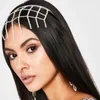 Pinces à cheveux Design luxe strass gland cerceau bandeau couronne pièce pour femmes cristal mariée front chaîne bijoux