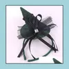 Party Hats Halloween Devil Witch Cap pannband Carnival Mini Top Hat Glitter Fascinator Angel Hair Band Hen Cos Fancy Dress Accessory DHB9J