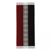 Scarves Red Black And White Latvian Lielvarde Belt Motif Shawls Wraps For Ladies Winter Large Soft Scarf Pashmina Tassel