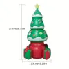 Christmas Decorations 6693 Inch Inflatable PVC Tree LED Glowing Green Yard Holiday Gift Bag 231113