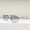 Sunglasses Designer Personality Rimless Oval Ins Women Chic Sun glasses YFHW
