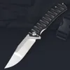 New M7670 Flipper Folding Knife D2 Satin Drop Point Blade G10 Handle Outdoor Camping Hiking Ball Bearing Fast Open EDC Pocket Folder Knives