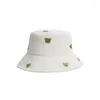 Berets 2023 Four Seasons Cotton Cartoon Bear Bear Bucket Hat Hat Fisherman Outdoor Travel Sun Cap للرجال والنساء 201