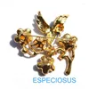 Broches Vintage Pin Mix Kleur Vogels Bloem Strass Sieraden Broche Geschilderd Goud Kristal Giraffe Vrouwen Borst Dame Kleding