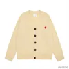 Amis Uomo Am i Paris Stilista Maglione lavorato a maglia Cardigan con cuore ricamato Coeur Love Pullover in maglia Amisweater Camicie Sweat 1i8e