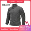 Suéteres masculinos Tacvasen 1/4 Zipper Collar Spring Fleece Suéteres Mens Moletons Quentes Respiráveis Esportes Casuais Caminhadas Gola Alta Pulôver Tops 231114